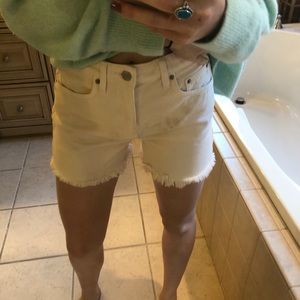 Weekday light pink denim shorts